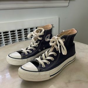Navy Blue Converse High Tops